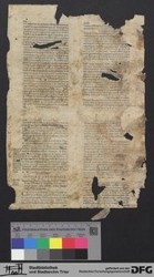 Herausgetrenntes Fragment XVIIIv