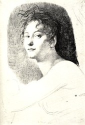 Friederike Helene Unger (Zeichnung von Johann Gottfried Schadow, schwarze Kreide mit Rötel, um 1802, bezeichnet »la Unger«, die Identität mit Friederike Helene Unger ist zweifelhaft)