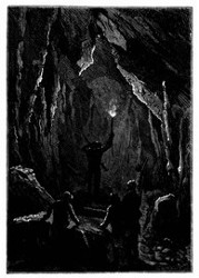Durchsuchung der Höhlen des Franklinberges. (S. 626.)