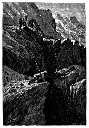 Bei der Untersuchung des Kraterschlundes. (S. 629.)