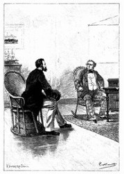 Len Burker besuchte Mr. William Andrew in seinem Bureau. (S. 48.)