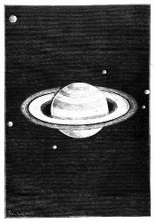Saturn und seine Satelliten. (S. 367.)