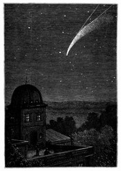 Der Donati'sche Komet leuchtete mit hellen Strahlenbüscheln. (S. 269.)