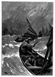 Die Fischer wurden durch das Auftauchen eines Meerungeheuers in Schrecken versetzt. (S. 132)