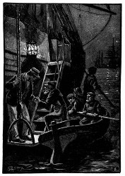 Mit Einbruch der Nacht begab sich Forth wieder nach seinem Schiffe. (S. 91.)