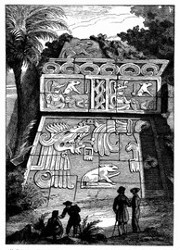 Ansicht der Pyramide von Xochicaleo. [Facsimile. Alter Kupferstich.]