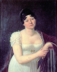 Caroline von Wolzogen (Gemälde von Carl von Ambère, Öl auf Leinwand, 1808)